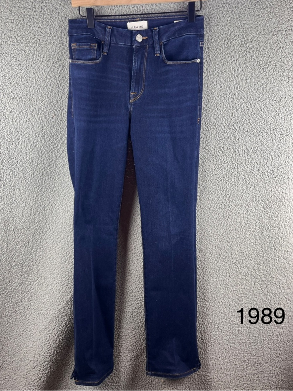 Frame Denim Women’s Le Mini Boot Dark Blue Slim Straight Jeans Size 28
